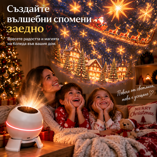 𝐒𝐂𝐍𝐃𝐑® ⛄🎄 Премиум коледен светлинен проектор – Празнична колекция 🏡