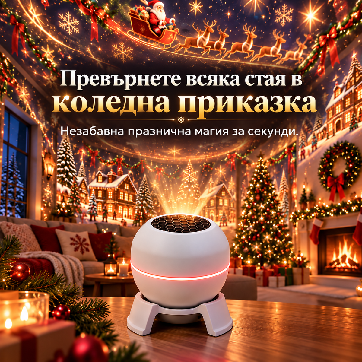 ❄️🎄SCNDR® Интелигентен холографски проектор🎄